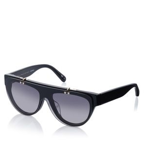Stella McCartney Black Sunglasses with Gold Accents